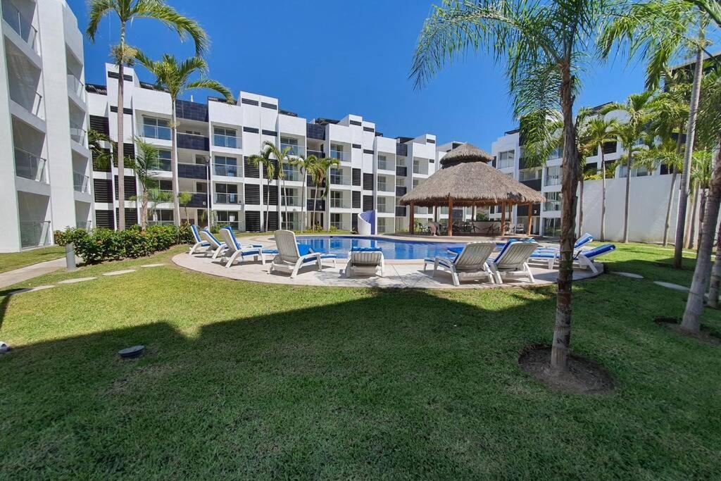 Departamento De Lujo En Manzanillo, Planta Baja Frente A La Alberca Apartment Luaran gambar
