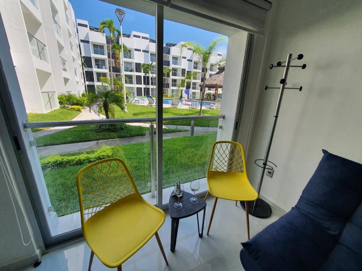 Departamento De Lujo En Manzanillo, Planta Baja Frente A La Alberca Apartment Luaran gambar