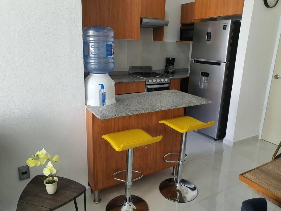 Departamento De Lujo En Manzanillo, Planta Baja Frente A La Alberca Apartment Luaran gambar