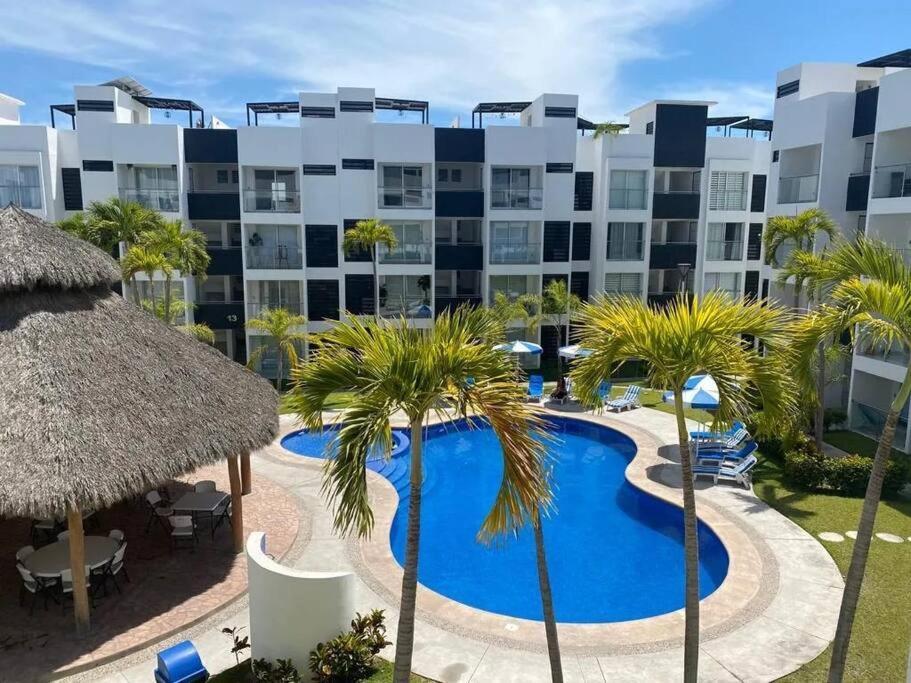 Departamento De Lujo En Manzanillo, Planta Baja Frente A La Alberca Apartment Luaran gambar